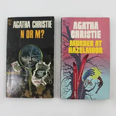 Lot of 2 Vintage 1970 Agatha Christie Murder Mystery Novels Paperback Good