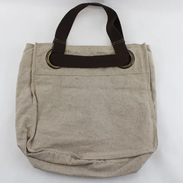 Old Navy Beige and Brown Nautical Seashell Print Tote Bag