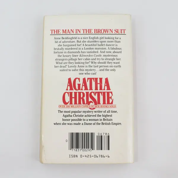 Vintage 1984 Agatha Christie Mystery Novel The Man in the Brown Suit Paperback