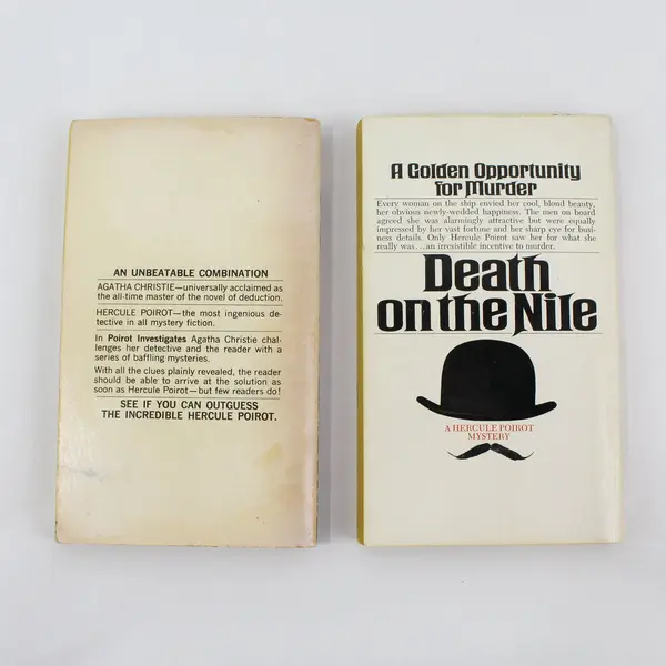 Lot of 2 Vintage Agatha Christie Hercule Poirot Paperback Books