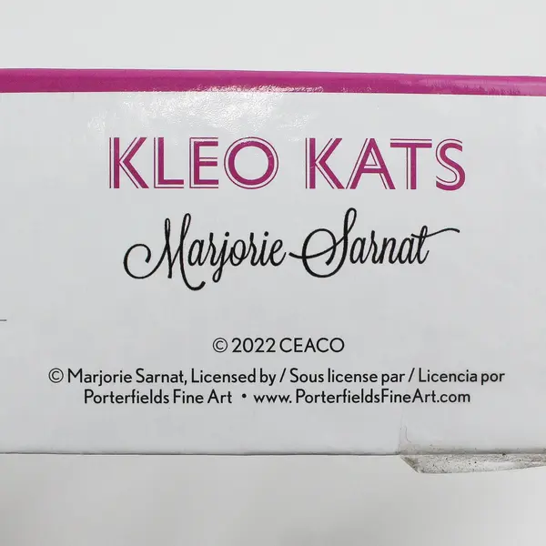 Ceaco Marjorie Sarnat Kleo Kats 500 Pc Folk Art Jigsaw Puzzle Complete