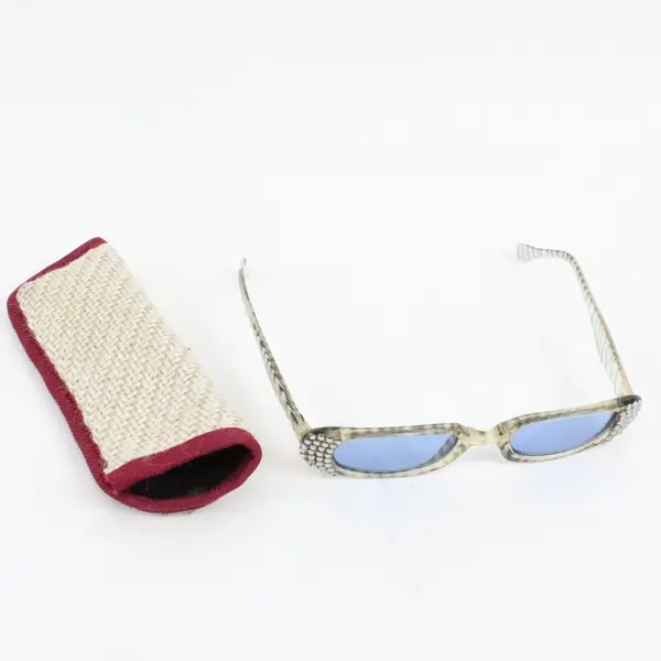 Brown Animal Print Rhinestone Sunglasses Sparkle Stone Fashion