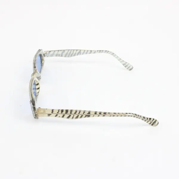 Brown Animal Print Rhinestone Sunglasses Sparkle Stone Fashion