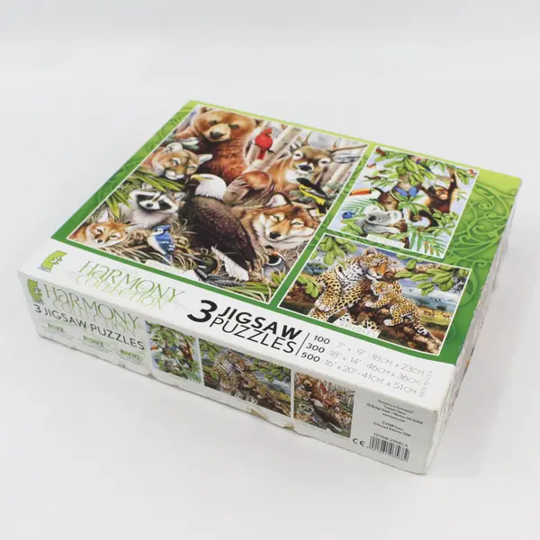 Ceaco Harmony Collection 3 Jigsaw Puzzles 2008, Wildlife Themes Complete 