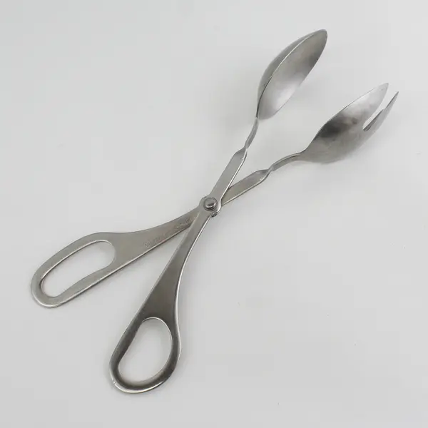 AMCO Vintage Stainless Steel Salad Serving Tongs 8.5 in