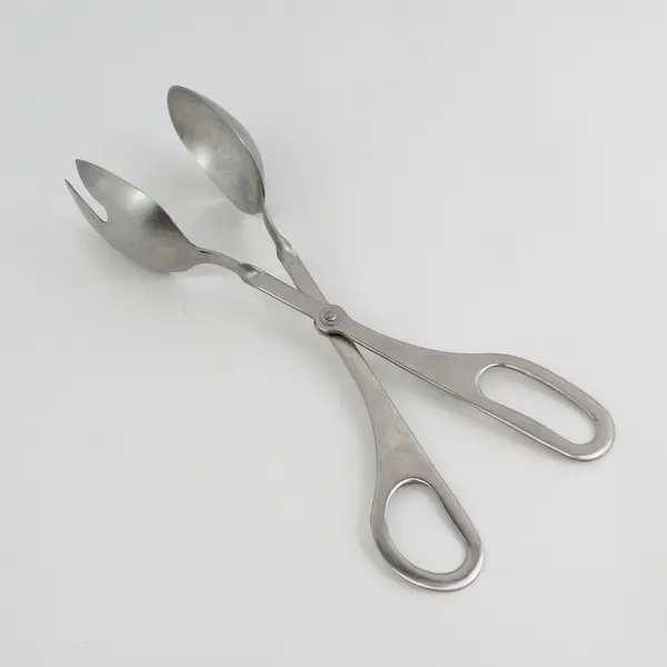 AMCO Vintage Stainless Steel Salad Serving Tongs 8.5 in