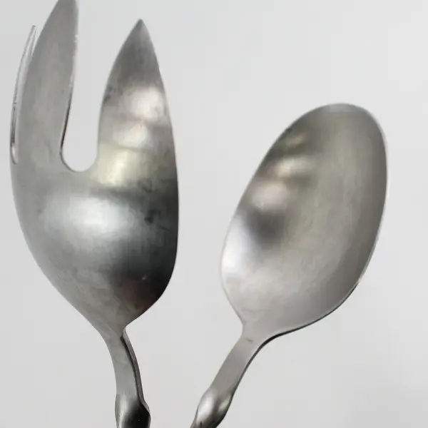 AMCO Vintage Stainless Steel Salad Serving Tongs 8.5 in