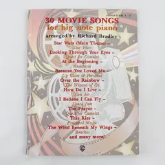 VTG 1999 30 Movie Songs for Big Note Piano Richard Bradley PB Piano Level 1-2