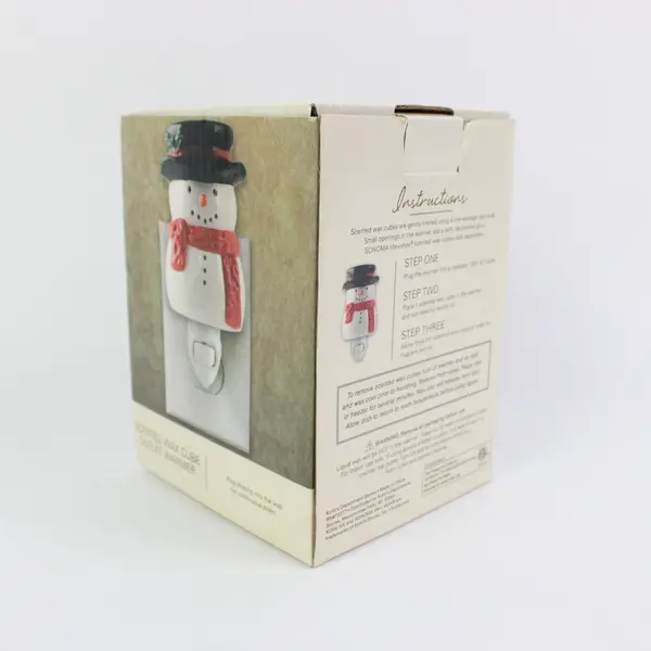 Sonoma Lifestyle Snowman Scented Wax Cube Outlet Warmer