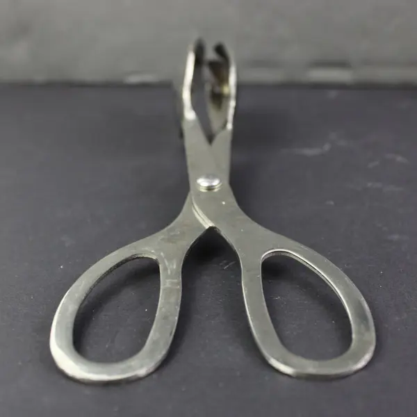 Lot of 2 Stainless Steel Scissor Style Salad Tongs