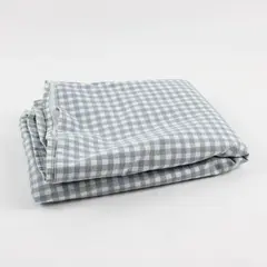 Blue Checkered Oblong Tablecloth 56 x 78 in