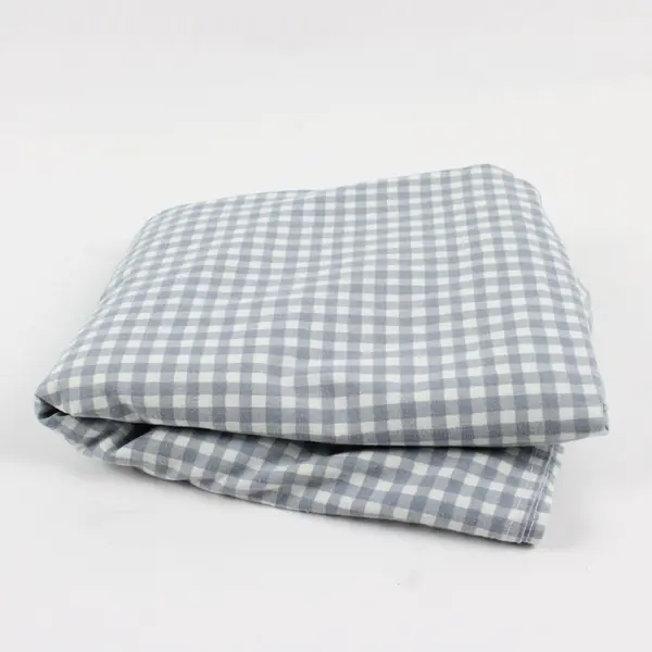 Blue Checkered Oblong Tablecloth 56 x 78 in