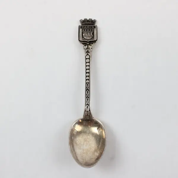Vintage Silver Paris Souvenir Collectible Spoon Ornate Handle