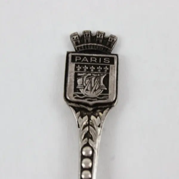 Vintage Silver Paris Souvenir Collectible Spoon Ornate Handle