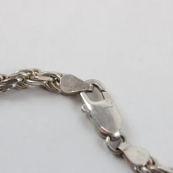 Set of 2 Milor Matching 925 Sterling Silver 30" Chain Necklace and 7.5" Bracelet