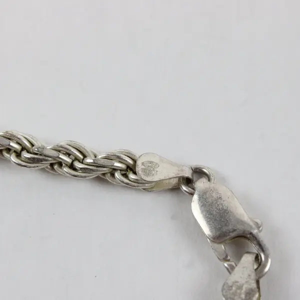 Set of 2 Milor Matching 925 Sterling Silver 30" Chain Necklace and 7.5" Bracelet
