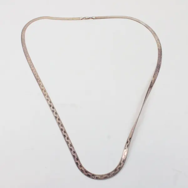 Milor 925 Sterling Silver Herringbone Chain Necklace 36"