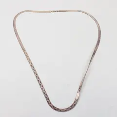 Milor 925 Sterling Silver Herringbone Chain Necklace 36"