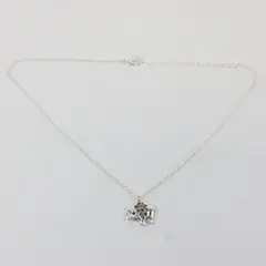 NRO Rhinestone Elephant Silver-Tone Pendant Necklace 20"