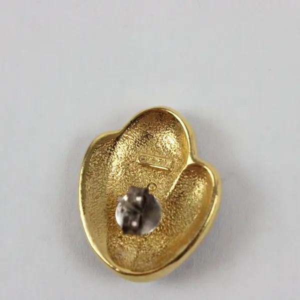 Napier Black Enamel Gold-Tone Earrings