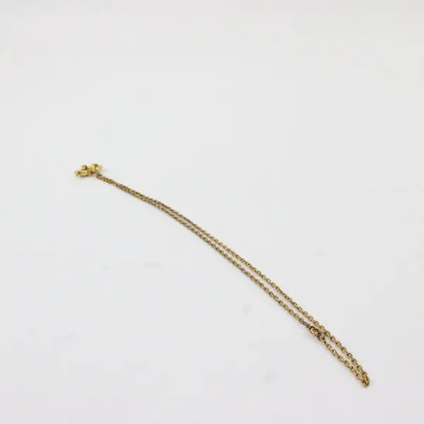 Gold Tone Elephant Charm Pendant Necklace 18in
