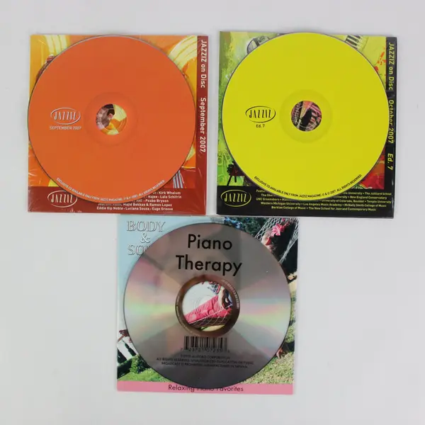 Lot of 3 Jazziz Sept 2007 Oct 2007 Ed. 7 Body & Soul Piano Therapy CDs As-Is