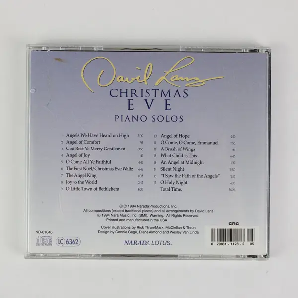 David Lanz Christmas Eve CD Narada Jewel Case