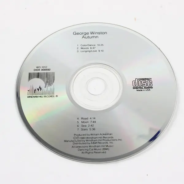 George Winston Autumn CD Windham Hill Piano