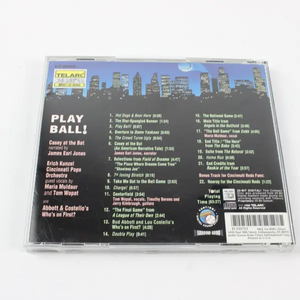 Play Ball! Tom Wopat James Earl Jones Erich Kunzel Cincinnati Pops Telarc CD