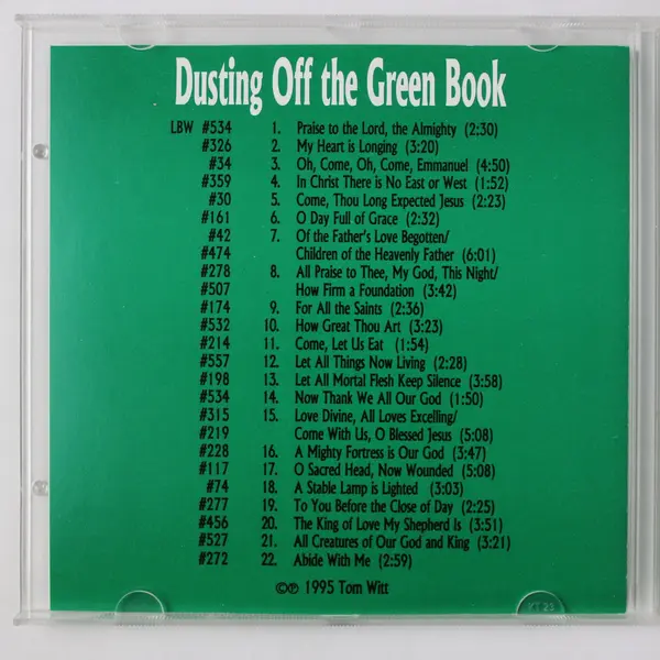 Tom Witt Dusting Off the Green Book CD 1995 Instrumental Hymns Lutheran