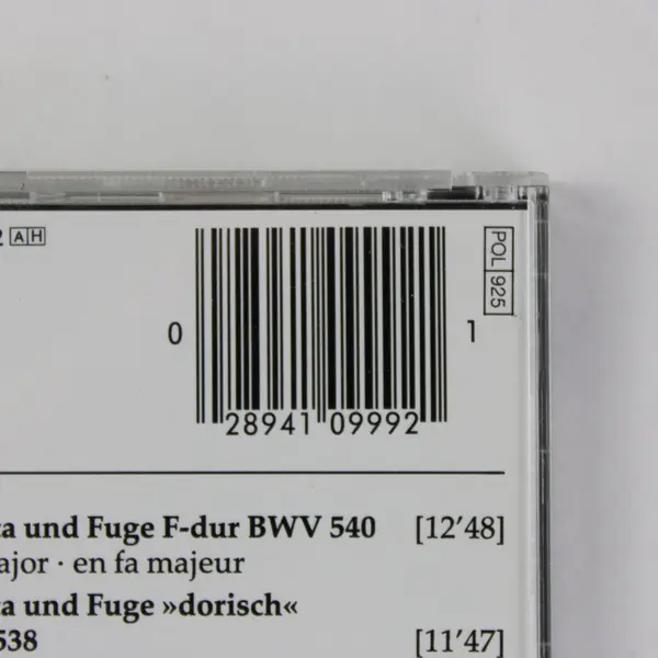 J.S. Bach Organ Works Toccaten & Fugen Ton Koopman CD Archiv 1984