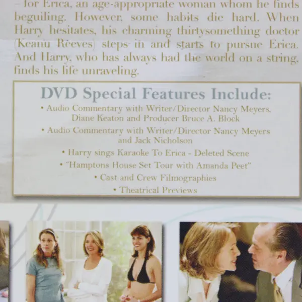 Something's Gotta Give DVD 2003 Jack Nicholson Diane Keaton Keanu Reeves