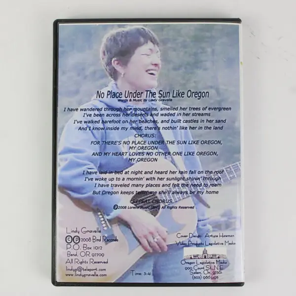 Signed Lindy Gravelle DVD No Place Under the Sun Like Oregon