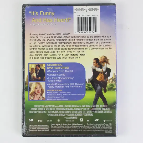 Raising Helen DVD 2004 Widescreen Kate Hudson John Corbett