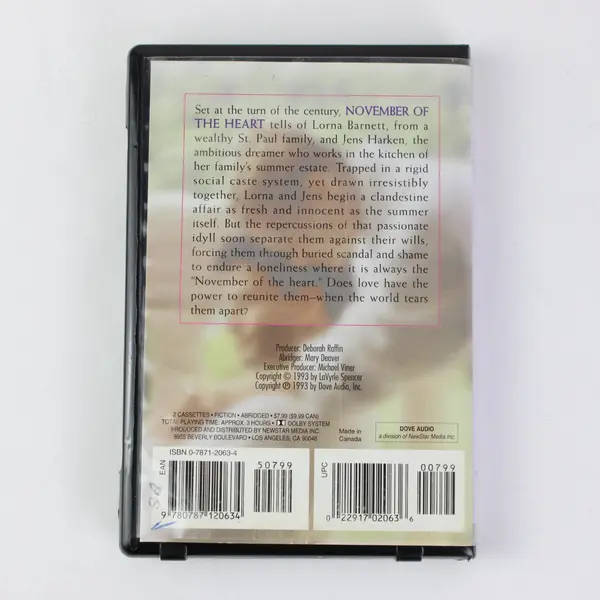 LaVyrle Spencer November of the Heart Abridged Dove Audio 2 Cassette