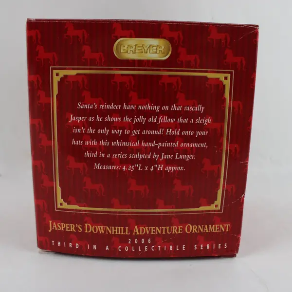 Breyer 2006 Jasper's Downhill Adventure Ornament 