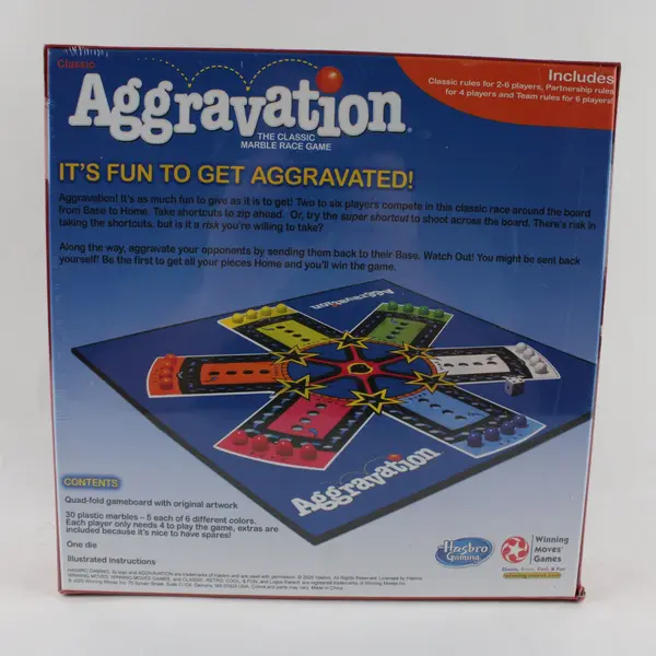 Hasbro Aggravation The Classic Marble Race Retro Board Game