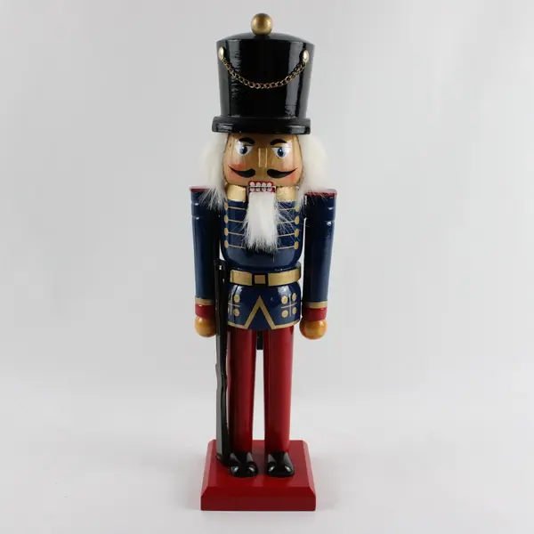 14.5in Nutcracker Soldier Figurine Holiday Decor Collectible Used