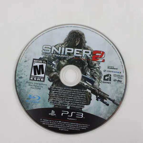 Sniper Ghost Warrior 2 PS3 Disc w/ 3rd Party Replacement Case
