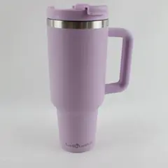 LABULABLA 40oz Pink Insulated Tumbler w/ Handle Double Wall Travel Mug