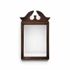 Traditional Dark Wood Wall Mirror Beveled Glass Decorative Entryway Bathroom