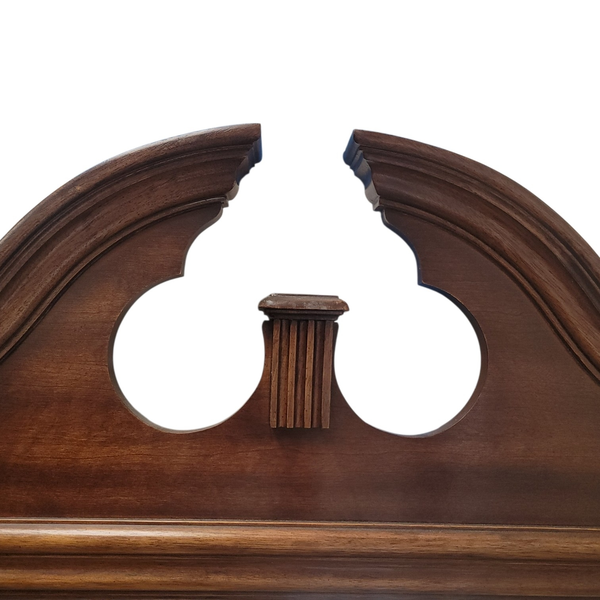 Traditional Dark Wood Wall Mirror Beveled Glass Decorative Entryway Bathroom