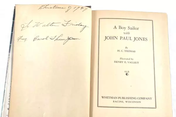 Vintage 1946 A Boy Sailor With John Paul Jones Hardcover Book HC Thomas Whitman