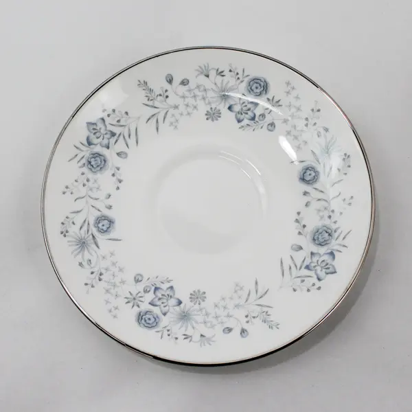 Set of 4 Vintage Wedgwood Belle Fleur Bone China Footed Cups And Saucers