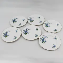 Set Of 6 Royal Albert  Forget Me Not Bone China Salad Plates 8” England