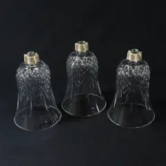 Home Interiors Crystal Peg Votive Candle Holders Set of 3 Diamond Palm 5.25"