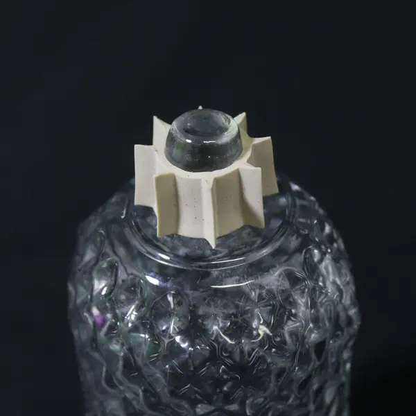 Home Interiors Crystal Peg Votive Candle Holders Set of 3 Diamond Palm 5.25"