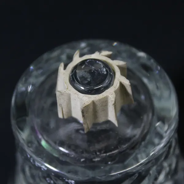  3 Homco Crystal Peg Candle Holders Diamond Palm Pattern With Scalloped Rim