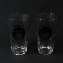 Set of 2 American Legion Post 21 Oregon Brews BBQ Father's Day Pint Glasses