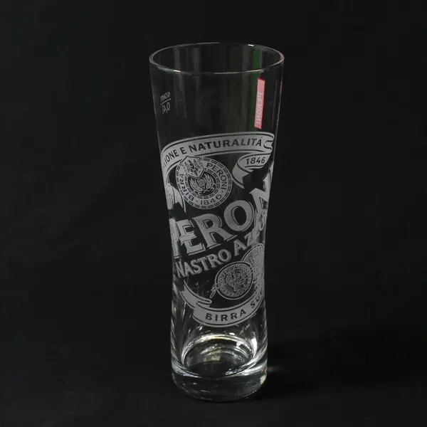  Peroni Nastro Azzurro Etched Signature Italian Beer Glass Lg 16oz
